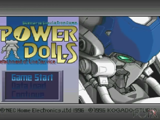 Power Dolls FX title screen for PC FX